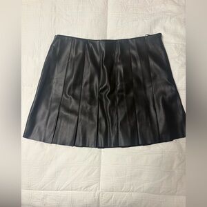 Zara Black Faux Leather Mini Skirt